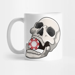 Skull with Poker chip Mug